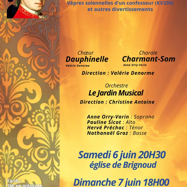 Concert Mozart en lumière - Eglise Sainte Thérèse - Brignoud