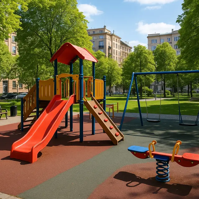 Parc et aire de jeux - Square Haut Borrigo_Menton