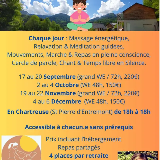Retraite ressourcement, massages et pleine conscience_Saint-Pierre-d'Entremont