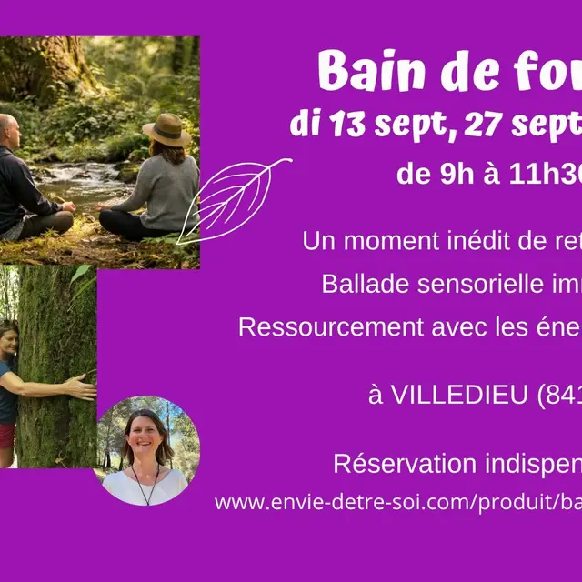 Bain de forêt expérience sensorielle de retour à Soi  -  Envie d'être soi_Villedieu