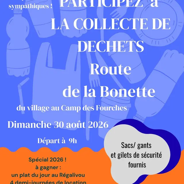 Collecte de déchets Route de la Bonette_Saint-Étienne-de-Tinée
