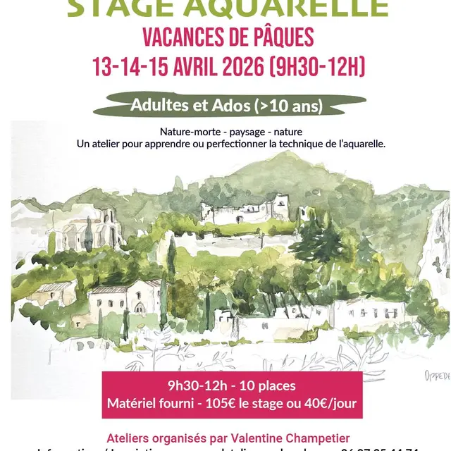Stage Aquarelle_Châteauneuf-de-Gadagne