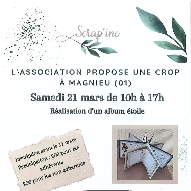 Atelier de scrapbooking : réalisation d'un album étoile_Magnieu