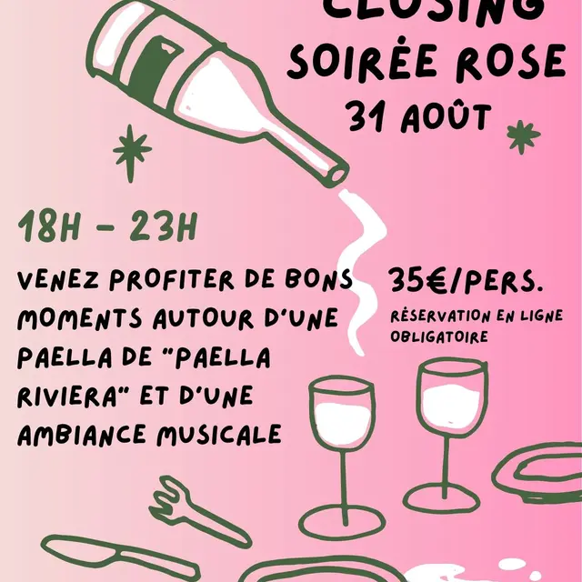Soirée rose Clos des Roses
