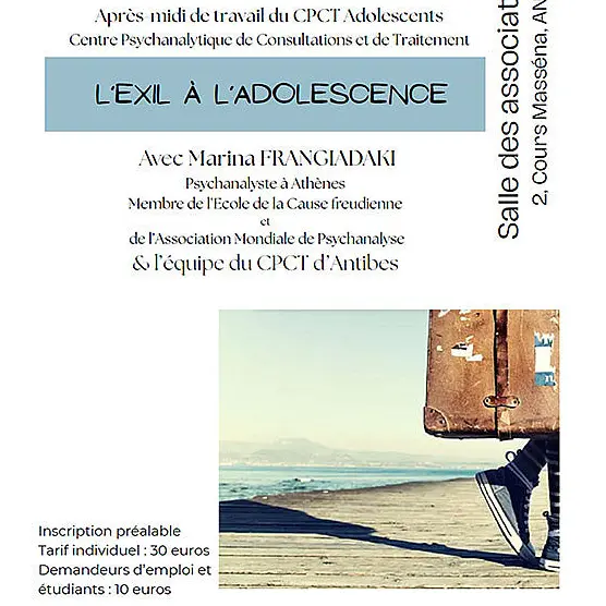 Conférences L'exil à l'adolescence - CPCT Antibes_Antibes