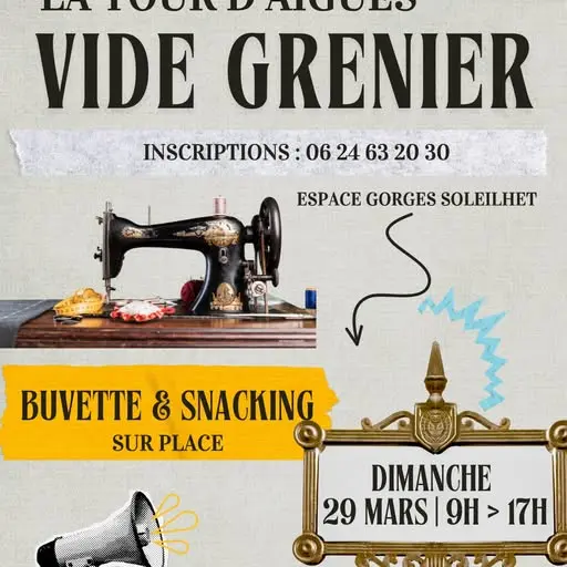 Vide grenier à La Tour d' Aigues_La Tour-d'Aigues