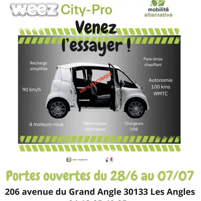 Présentation officielle de la micro voiture 100% électrique WEEZ_Les Angles