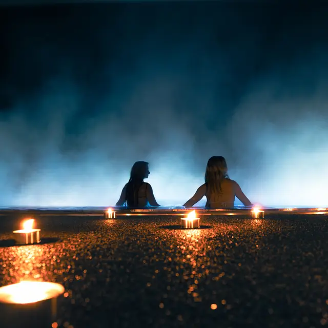 Nuit lumineuse à la balnéoforme_Megève