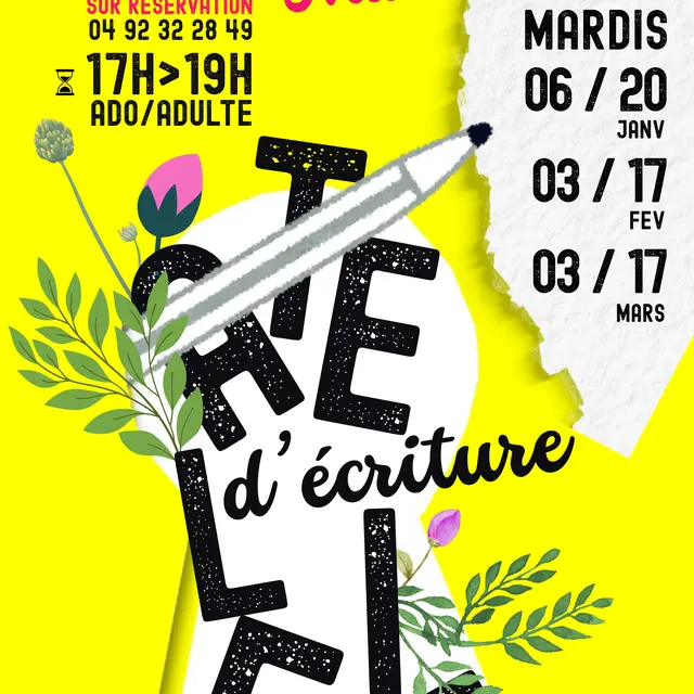 Atelier d'écriture animé par Marie Perra_Digne-les-Bains