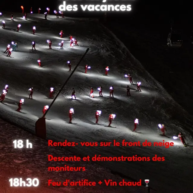 Descente aux flambeaux vacances de Noël