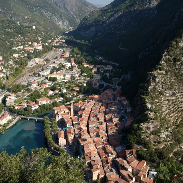 Breil sur Roya vue du ciel