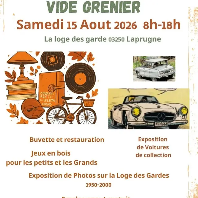 Affiche vide grenier loge des gardes