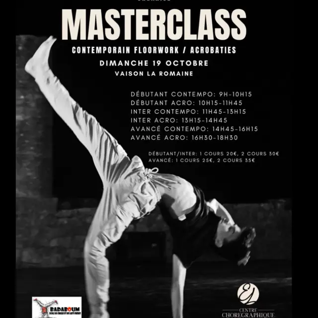 Masterclass contemporain floorwork / acrobaties_Vaison-la-Romaine