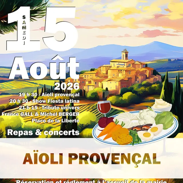 Fête locale : Repas : Aioli provençal et concert_Néoules
