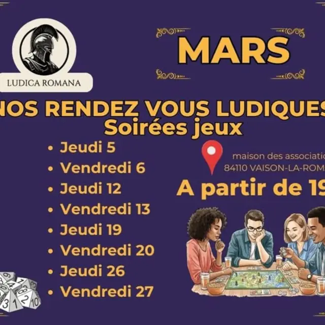Soirée jeux de société  -  Ludica Romana_Vaison-la-Romaine