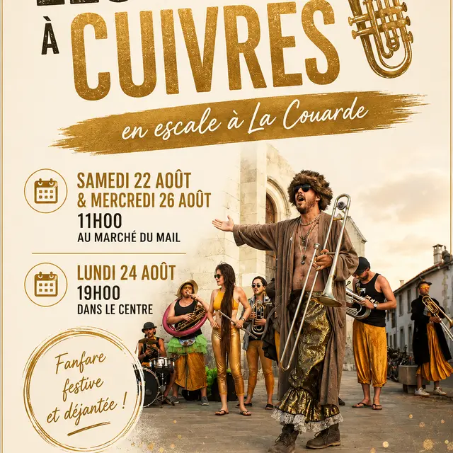 Fanfare 'Les durs à cuivre' au marché du Mail_La Couarde-sur-Mer