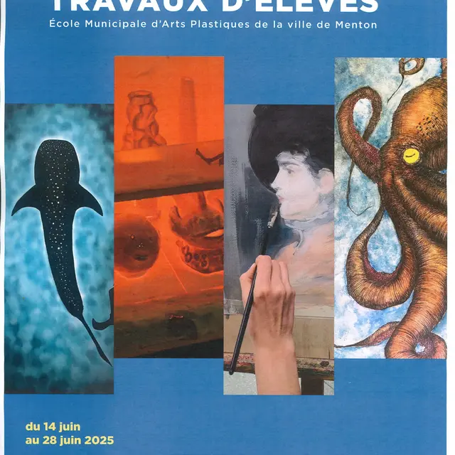 Exposition de fin d'année des travaux d'élèves de l'école municipale d'arts plastiques
