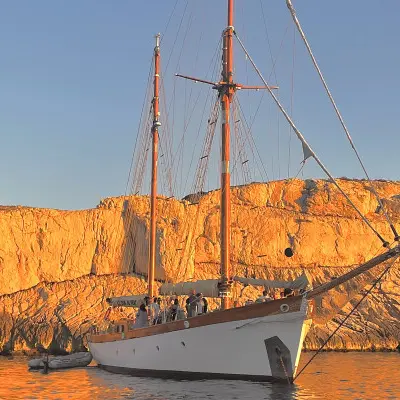 Soirée croisière au couchant sur Le Don du Vent