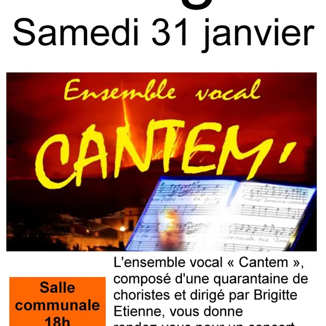 Concert : Cantem - Ensemble vocal_Varages