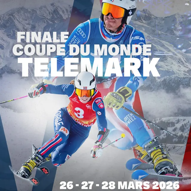 Affiche championnats du monde de telemark - Les Contamines-Montjoie - mars 2025