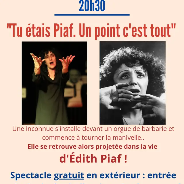 Spectacle Tu étais Piaf, un point c'est tout par les Ribouldingues_Le Bois-Plage-en-Ré