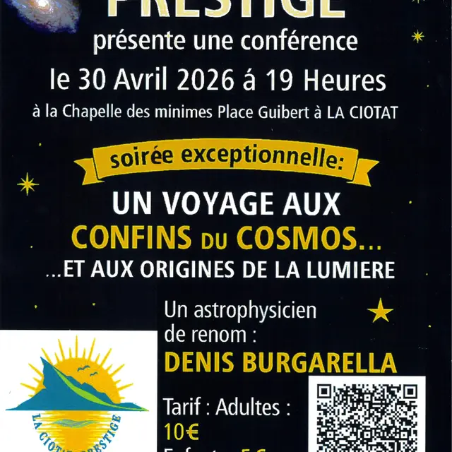 Conférence Un Voyage aux Confins du Cosmos et aux Origines de la Lumière_La Ciotat