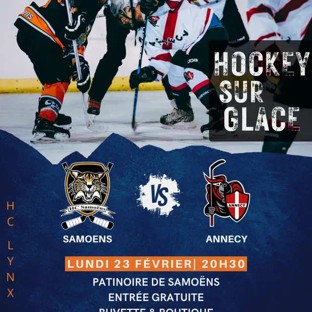 Match de hockey : les Lynx de Samoëns VS les Chevaliers du Lac d'Annecy_Samoëns