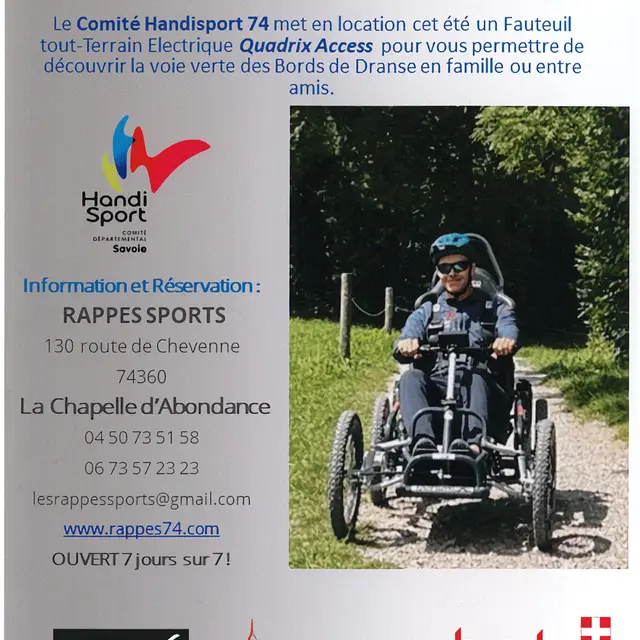 Location de fauteuil tout-terrain électrique Quadrix Access (handi)_La Chapelle-d'Abondance