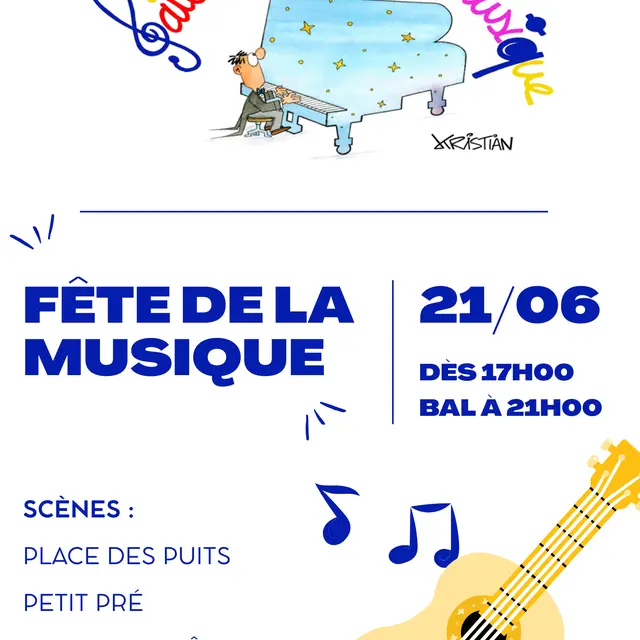 Affiche fête de la musique - Cabris