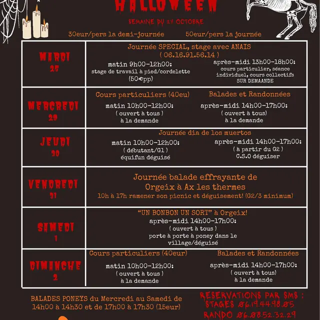Journée Balade Halloween au Haras des Cîmes_Orgeix