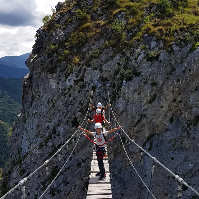 Via ferrata accompagnée - La Voie des Hérétiques  - La Voie du Château - Jordi Le Martelot_Tende