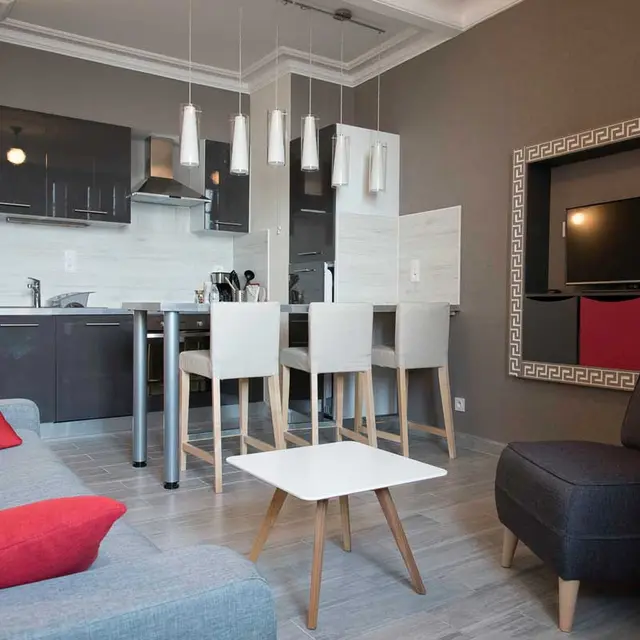 espace cuisine -salon