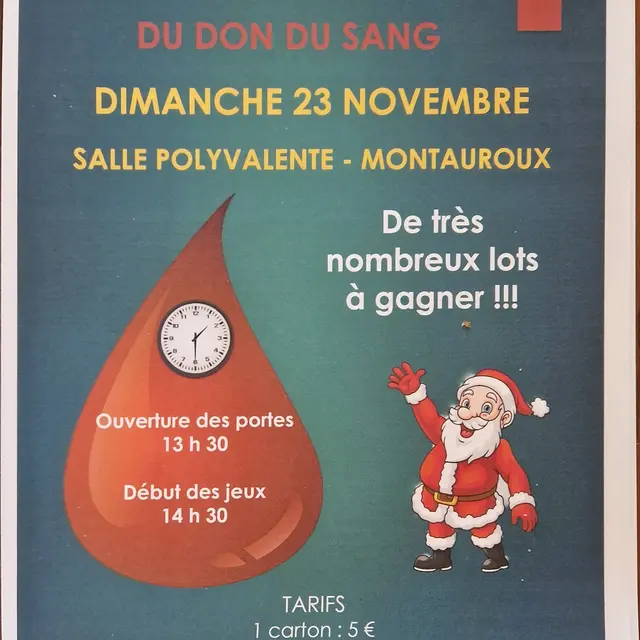 Loto Amicale des donneurs de sang bénévoles_Montauroux