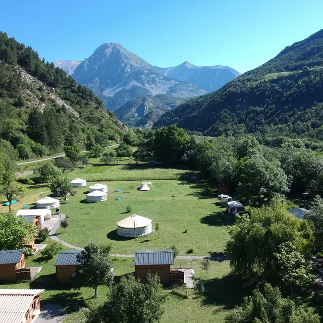 vue aerienne Le Mandala