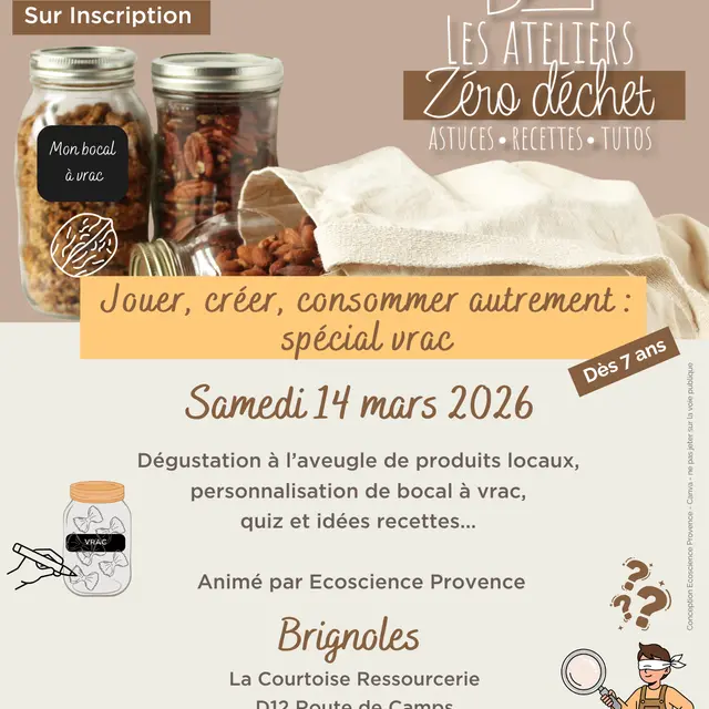 Atelier : Jouer, créer, consommer autrement (à partir de 7 ans) |  Ateliers zéro déchet_Brignoles