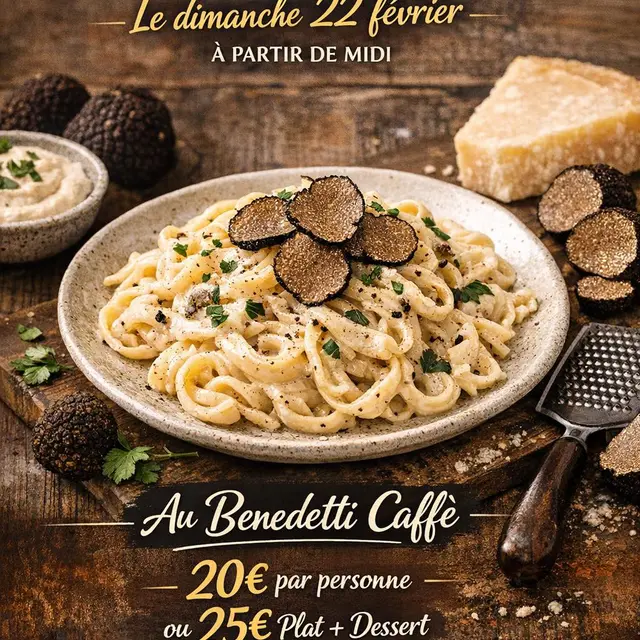 Pâtes à la truffe au Benedetti Caffe_Châteauneuf-du-Pape