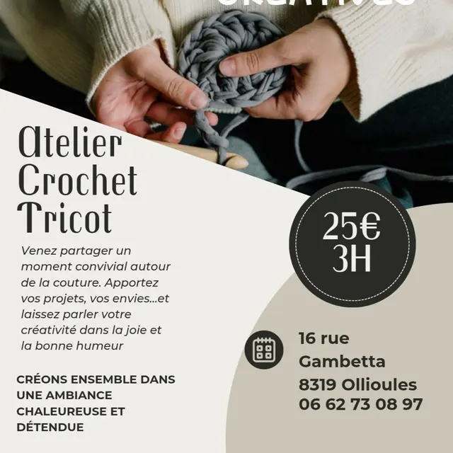 Les pipelettes créatives - Atelier Crochet Tricot_Ollioules