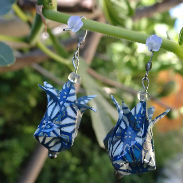 boucles d'oreilles bouton de lotus