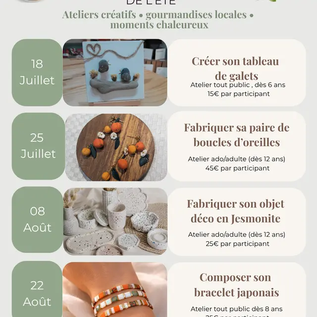 Les ateliers de l'été