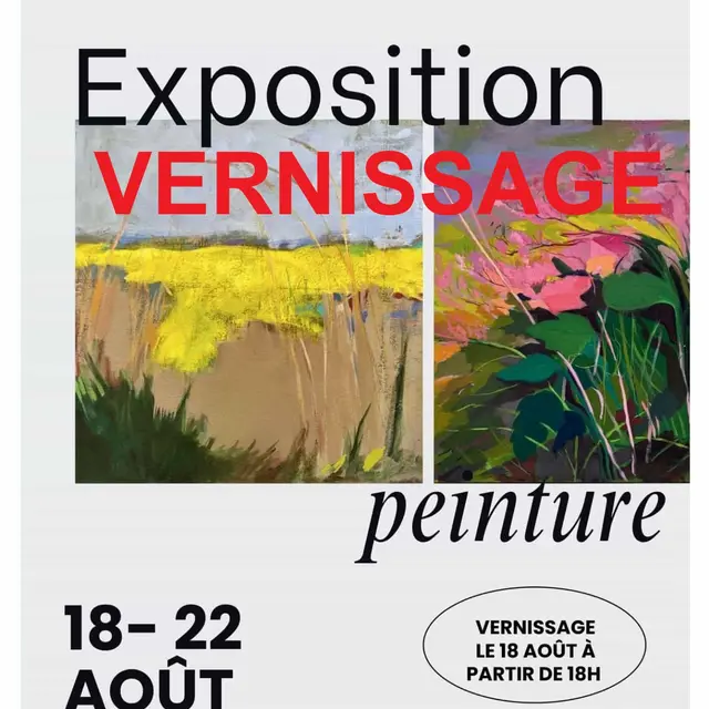 Affiche du vernissage de l'exposition Marie Panel-Fauquette