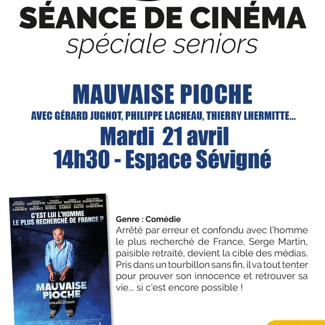 Ciné Seniors - Mauvaise pioche_Lambesc