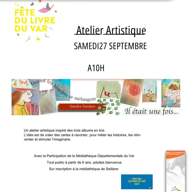 Atelier artistique à la médiathèque de Seillans_Seillans