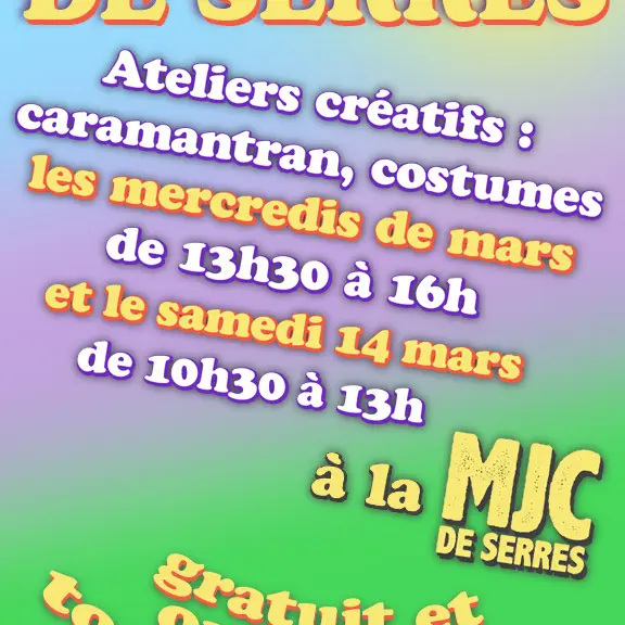 Ateliers créatifs - carnaval de Serres_Serres