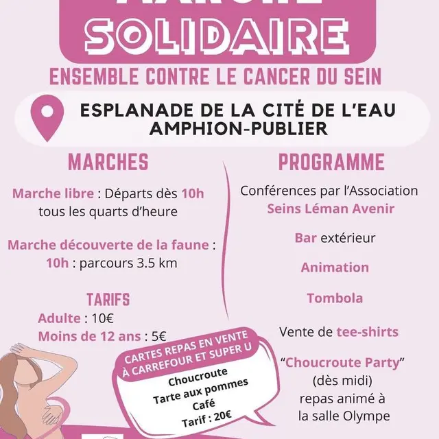 Marche solidaire pour Octobre Rose à Publier