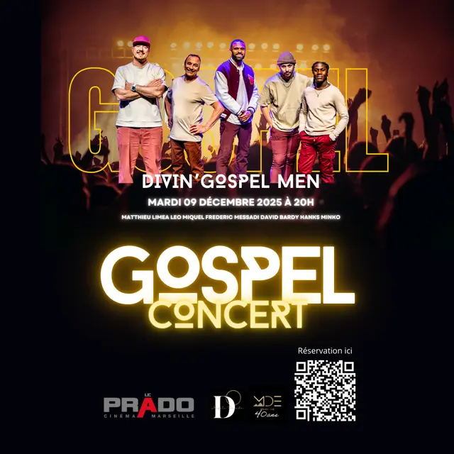 Concert au cinéma Prado Divin'Gospel Men