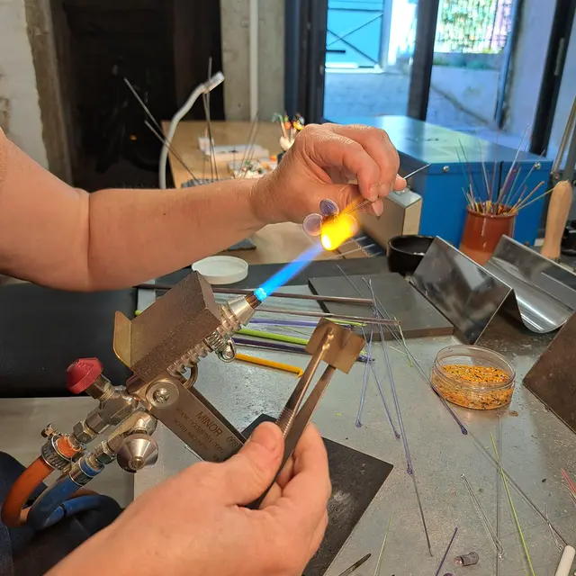 Verdain atelier Filage de verre