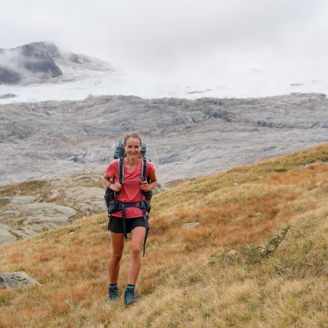 Zoé durant sa traversée de l'Arc Alpin