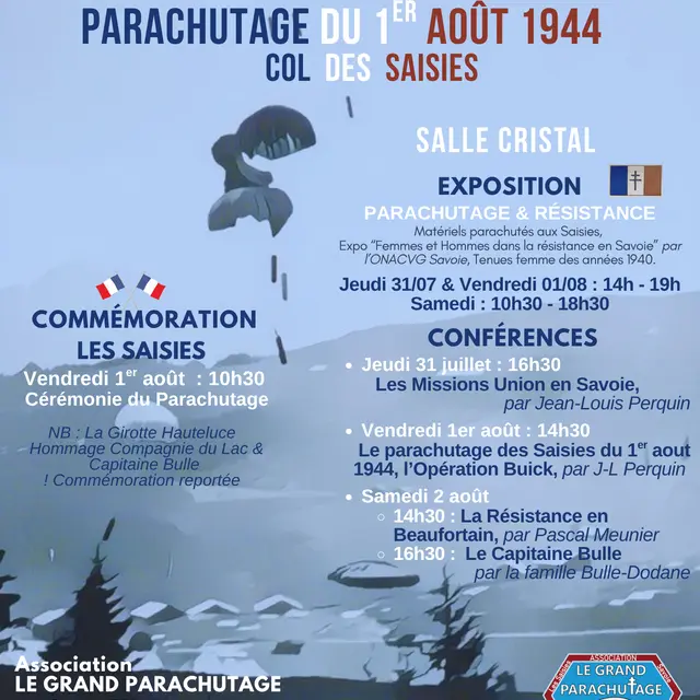 81ème anniversaire du parachutage du 1er août 1944_Les Saisies
