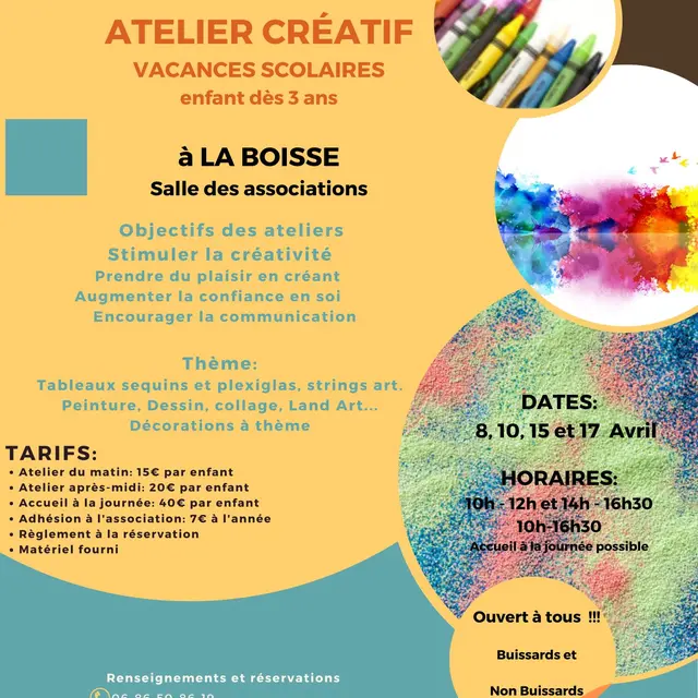 Ateliers Créatifs (enfants et ados)_La Boisse