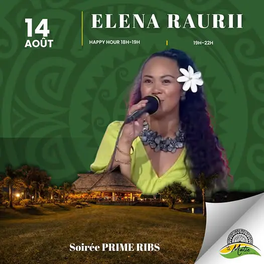 Elena Raurii  en concert au Te Matie Club House_Papara